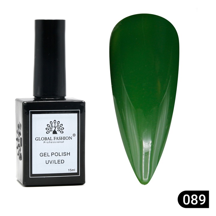 Oja semipermanenta Global Fashion, Gel polish Elite Glow 15 ml, 89