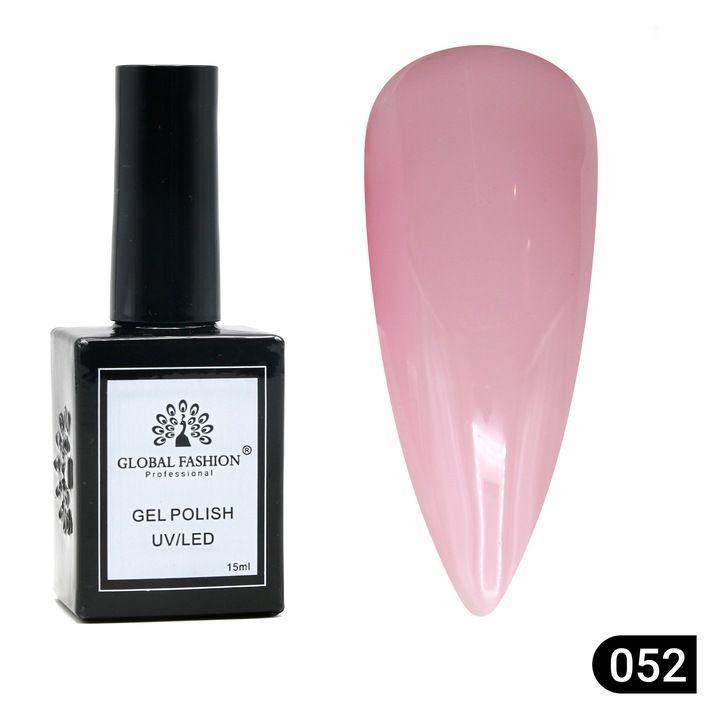 Oja semipermanenta Global Fashion, Gel polish Elite Glow 15 ml, 52