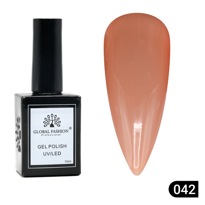 Oja semipermanenta Global Fashion, Gel polish Elite Glow 15 ml, 42