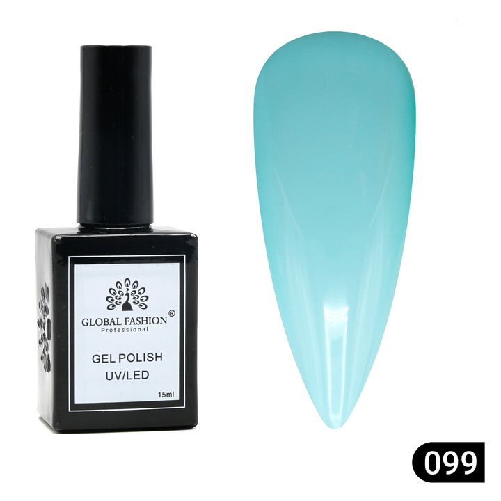 Oja semipermanenta Global Fashion, Gel polish Elite Glow 15 ml, 99