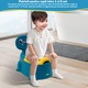 Olita pentru Copii Mavio®, Model Dinozaur, Colac Moale, Design Ergonomic, Non-Toxic, Varsta 1-6 Ani, Compartiment Detasabil, Maner Transport, Usor de Curatat, Picioare Anti-derapante, Albastru