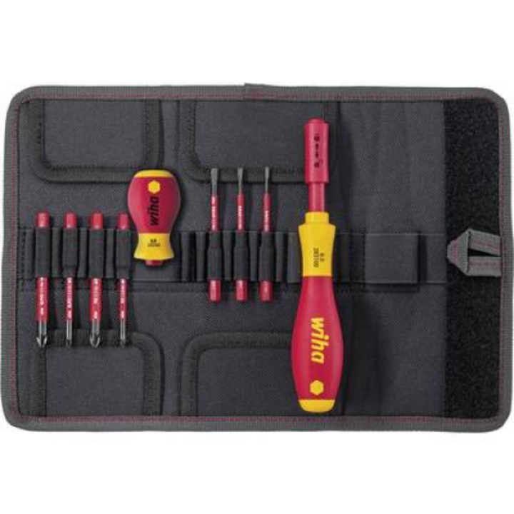Wiha, Slim Vario csavarhúzó készlet, 9 db-os, 1000 V szigetelt
