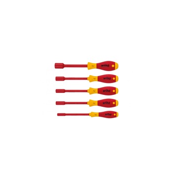 Set surubelnita capete tubulare Wiha , 5 piese, izolate 1000 V Set surubelnita capete tubulare Wiha , 5 piese, izolate 1000 V