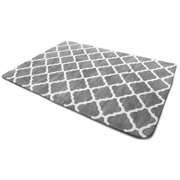 Covor 3D Clover Medium Grey & White, 0.8 cm grosime, 140x200 cm Covor 3D Clover Medium Grey & White, 0.8 cm grosime, 140x200 cm