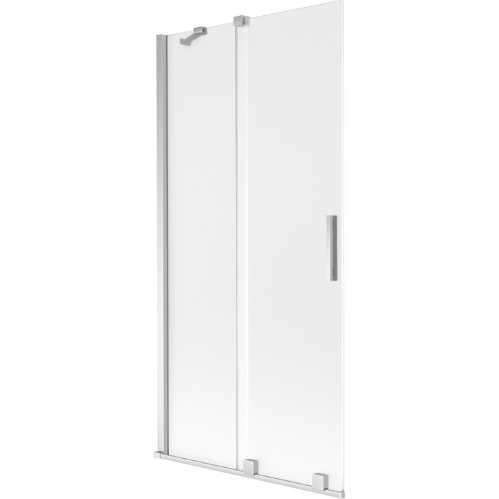 Paravan de baie Mexen Velar, 2 usi glisante, 95x150cm, mat, crom