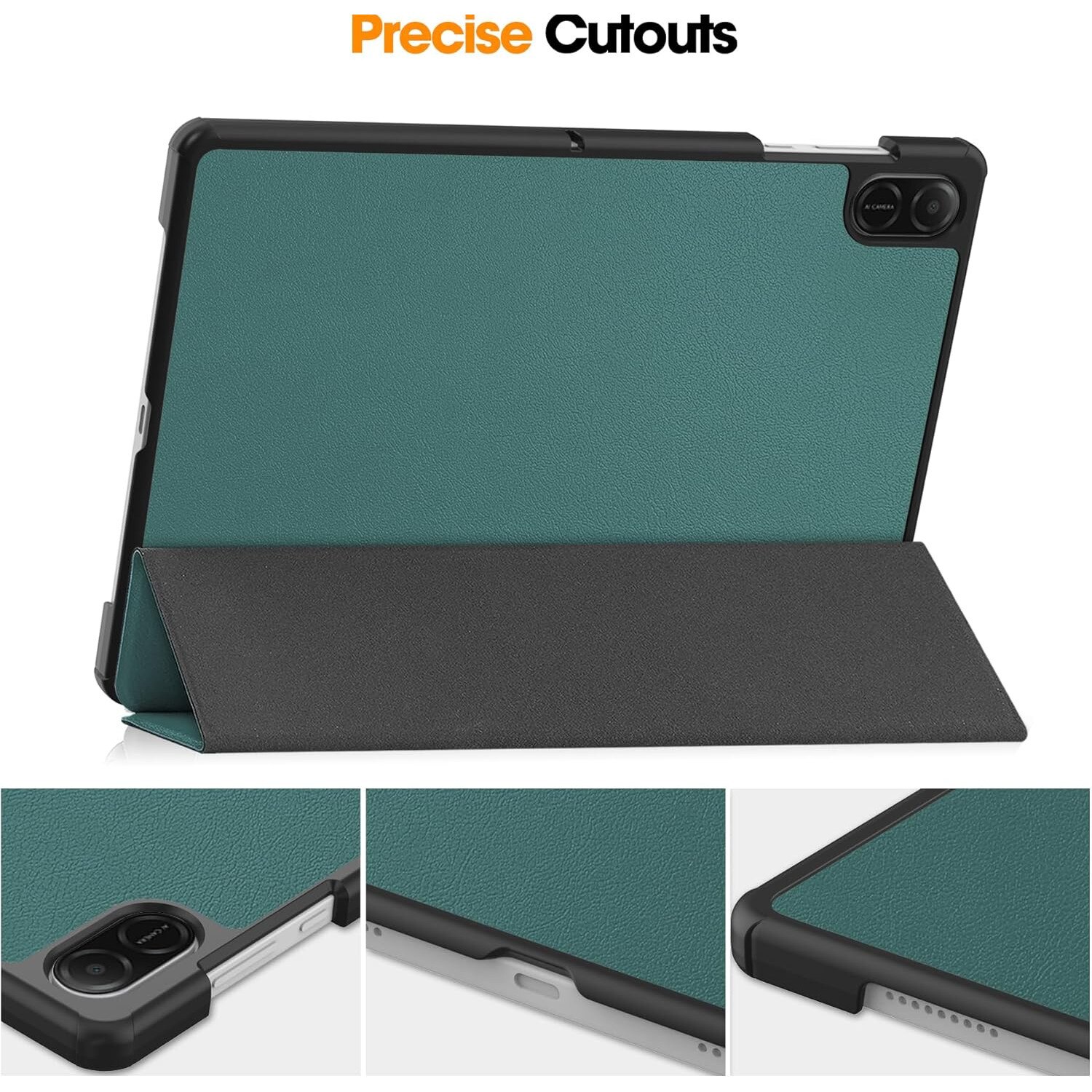 Husa Sigloo pentru tableta Honor Pad X9A, – Slim, Tri-Fold Magnetic, Piele Ecologica, Stand Reglabil, – Verde
