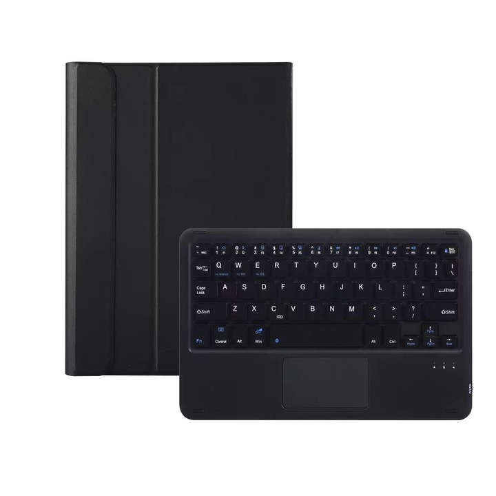 Husa cu tastatura Bluetooth 5.0 pentru Samsung Galaxy Tab Active Pro 10.1 T540, cu suport, Negru