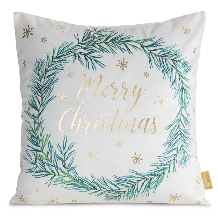 Karácsonyi mintás párnahuzat CHP234 45 x 45 Eurofirany fehér