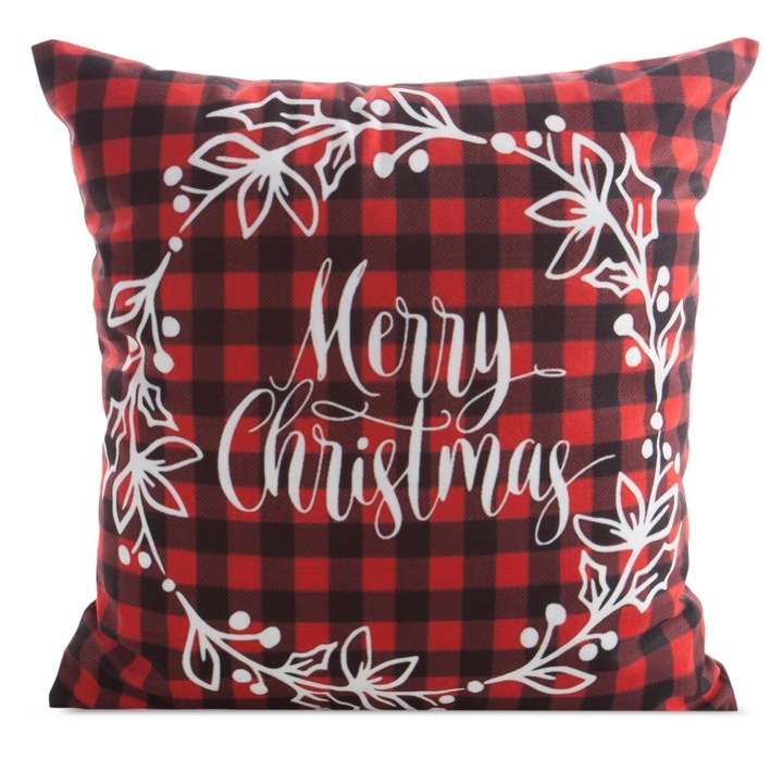 Karácsonyi mintás párnahuzat CHP202 45 x 45 Eurofirany piros
