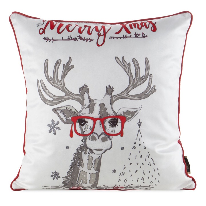 Karácsonyi mintás párnahuzat CHP173 45 x 45 Eurofirany fehér