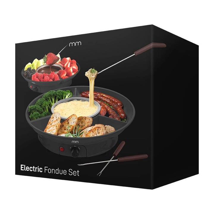 Aparat electric fondue MikaMax, 260ml, pentru servire deserturi si aperitive, elegant