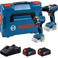 Set 2 scule pe acumulator Bosch Professional 18 V, Masina de gaurit si insurubat brushless GSR 18V-65, Masina de insurubat cu impact GDR 18V-215, 2 acumulatori 5.0Ah, incarcator GAL 18V-40, valiza L-box