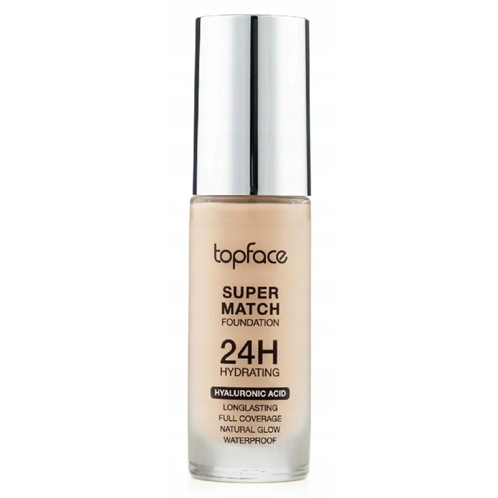 Fond de Ten Super Rezistent 24H, Topface, nr. 004, Acoperire Perfecta, Hidratare Intensa si Look Natural de Durata, 30ml