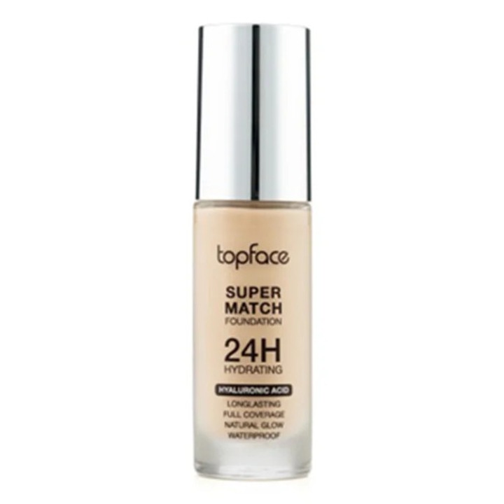 Fond de Ten Super Rezistent 24H, Topface, nr. 003, Acoperire Perfecta, Hidratare Intensa si Look Natural de Durata, 30ml