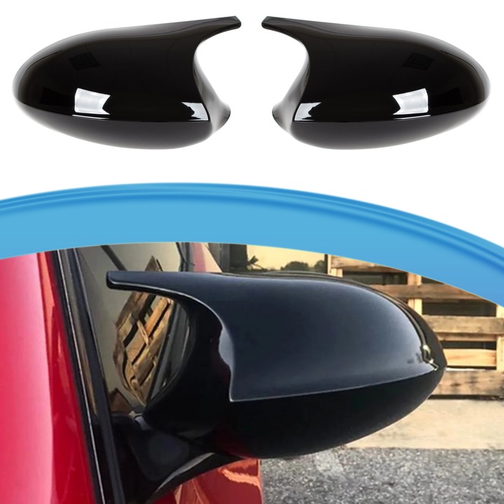 Capace Oglinzi Batman BMW Seria 1 E81 E82 E87 E88 2004-2008 Negru Lucios