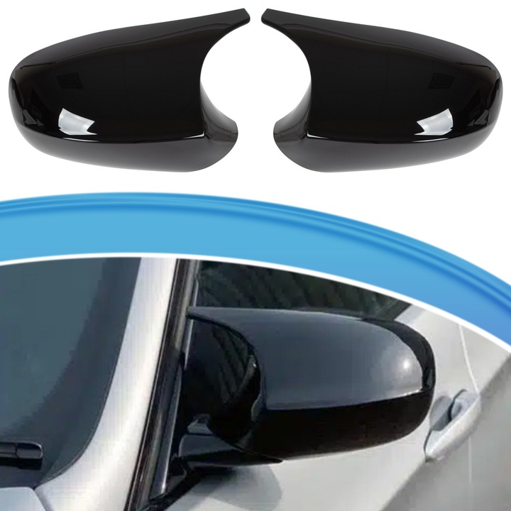 Capace Oglinzi Batman BMW Seria 3 E90 E91 E92 E93 2008-2013 Negru Lucios