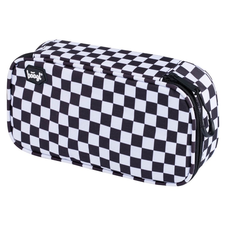 Trusă de creioane Baagl, model Neechipat, rigidă cu compartiment interior, buzunar cu fermoar, culoare Skate Ska