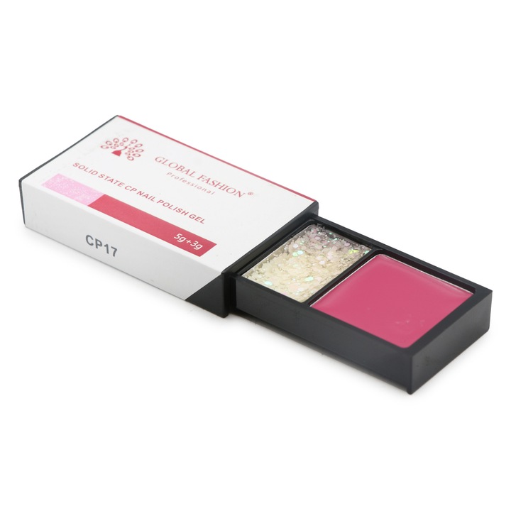 Gel UV nail polish, Global Fashion, CP17, 8 gr, culoare vibranta