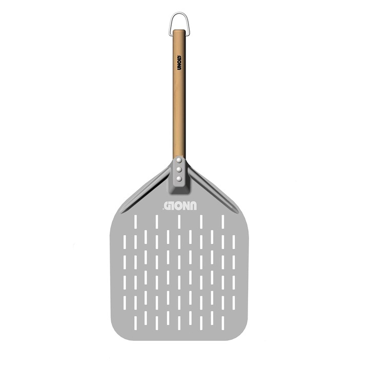 Pala de pizza Unold, aluminiu, maner lemn fag, 40x30cm