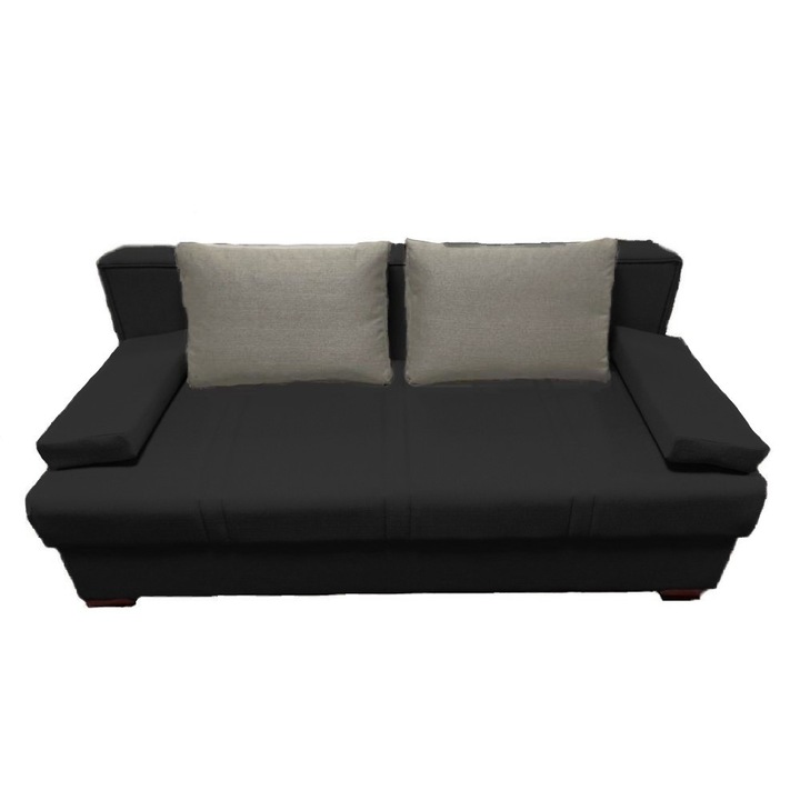 Sofa extensibil Casa Vital DOLORES gri, 200x90x85cm, 200x154x47cm, 4 perne