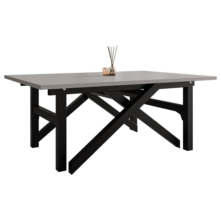 Masa ajustabila Zufralo Bis, MIRJAN 24, negru / grafit deschis, 70x100x40 cm