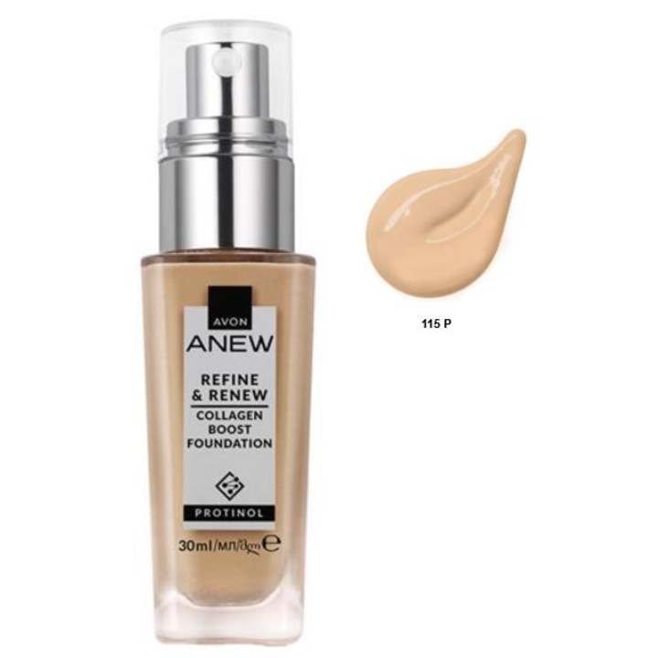 Fond de ten Anew Refine & Renew Collagen Boost, Avon, 115P - Pale Pink, 30 ml