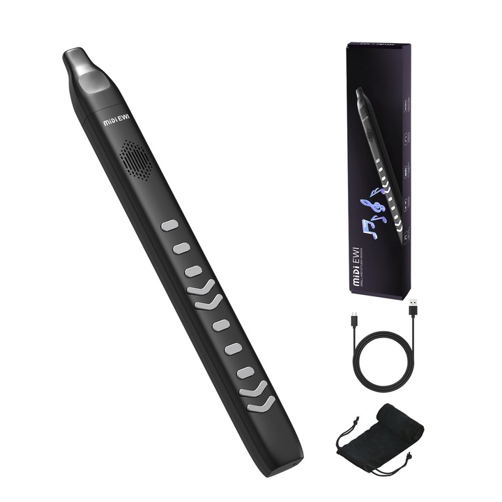 Електрически духов инструмент OYAYO, MIDI Bluetooth поддръжка, черен