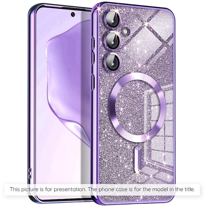 Husa pentru Samsung Galaxy A17 5G / A17 4G - Techsuit Luxury Glitter MagSafe - Light Purple