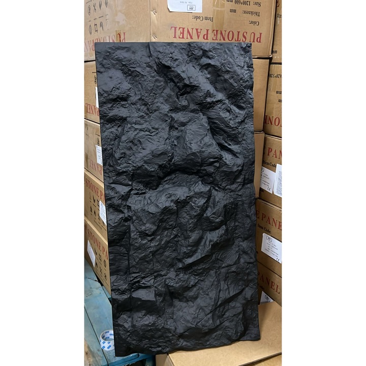 Комплект 6 x Декоративен 3D панел, JRH, елегантен дизайн, PU, 120 x 60 x 7 см, наситено черен