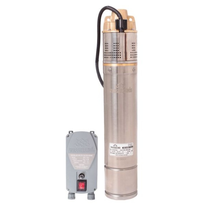 Pompa submersibila periferica Wasserkonig HS1450-11.5, diametru 4", 1450 W, debit 3180 l/h, inaltime refulare 115 m