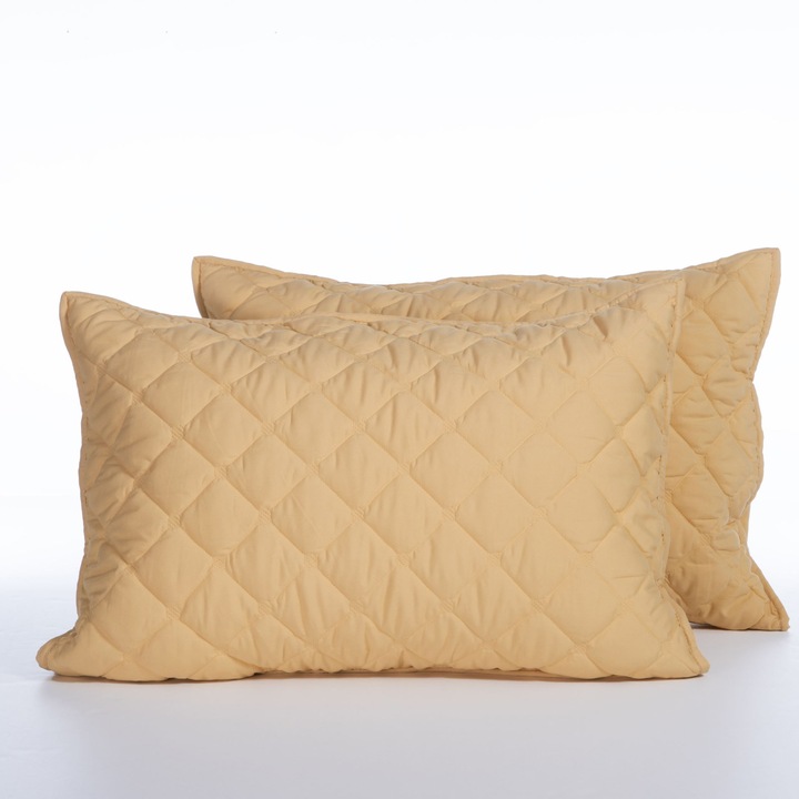 Set 2 fete de perna 52×72 cm, microfibra, Nef-Nef, Olga Galben Miere