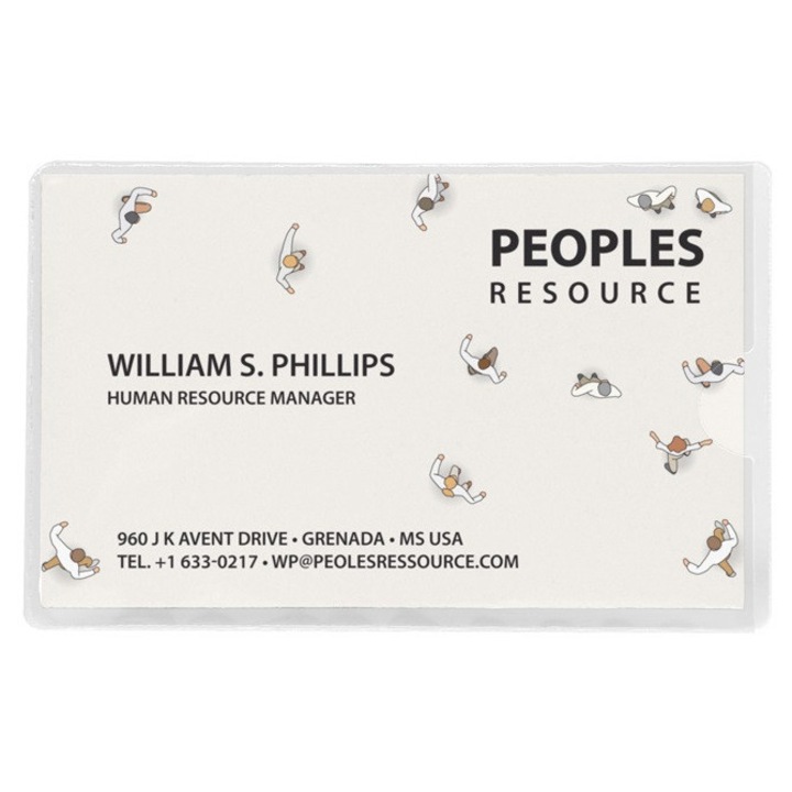 Buzunar Autoadeziv Pt Carti De Vizita, Acces Lateral, 60 X 95mm, 10/set, Probeco