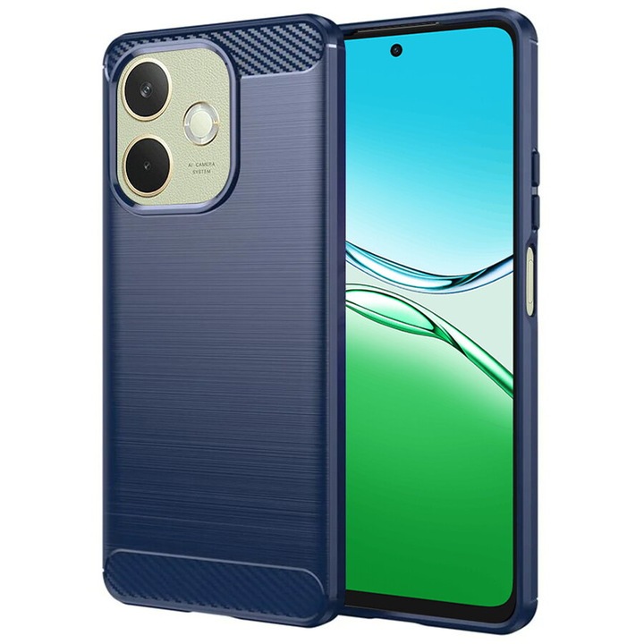 Husa pentru Oppo A5 Pro 4G / A5 Pro 5G - Techsuit Carbon Silicone - Blue