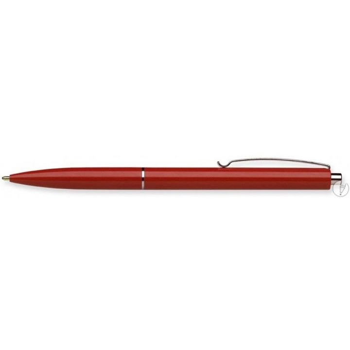 Химикалка Schneider K15, червено тяло, синьо писане, 0.7 мм, комплект 50 броя