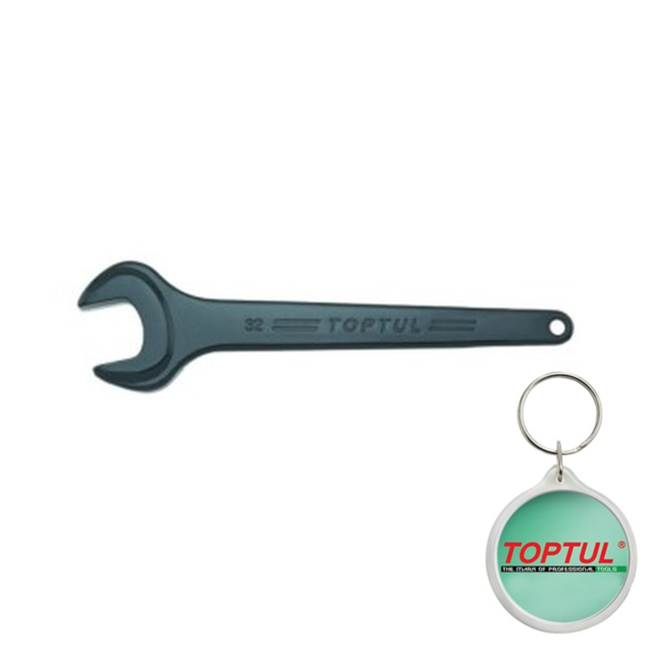 Cheie cap deschis, o singura fata, profil deschis, 24mm, lungime 197 mm, final negru, material cr-mo / otel din aliaj de crom molibden, Toptul, 1x Breloc