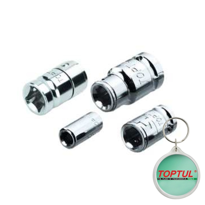 Adapentruor (bit / driver) / Adapentruor/Reductie / Suport (patrat) 1/4 "x 1/4" (HEX), profil hex / patrat, lungime 25 mm, pentru bare de extensie / pentru biti, Toptul, 1x Breloc