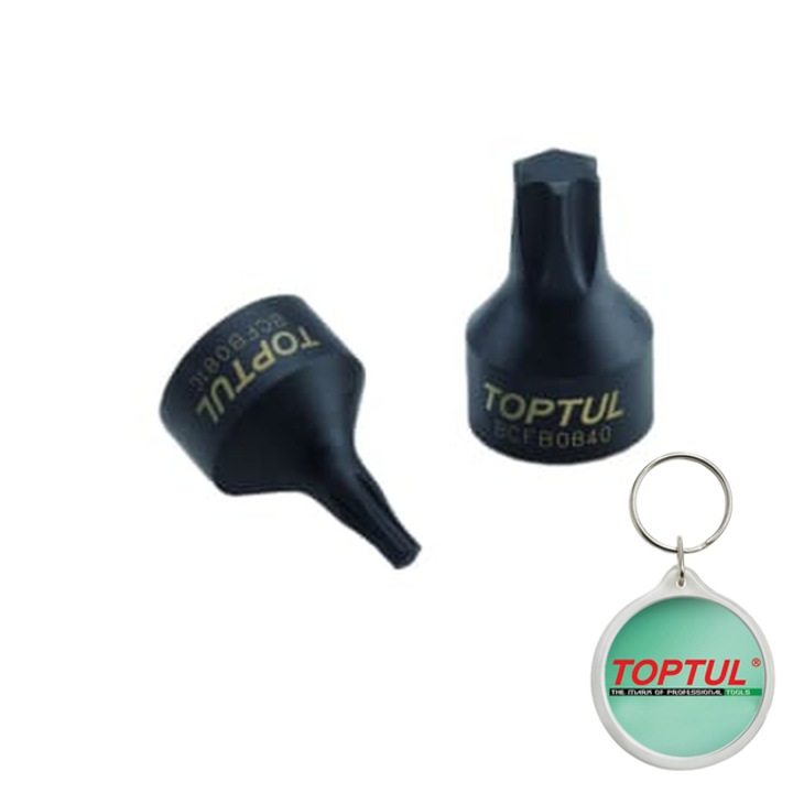 Tubulara cheie, 1/4", TORX T40, lungime 19, 5mm, Toptul, 1x Breloc