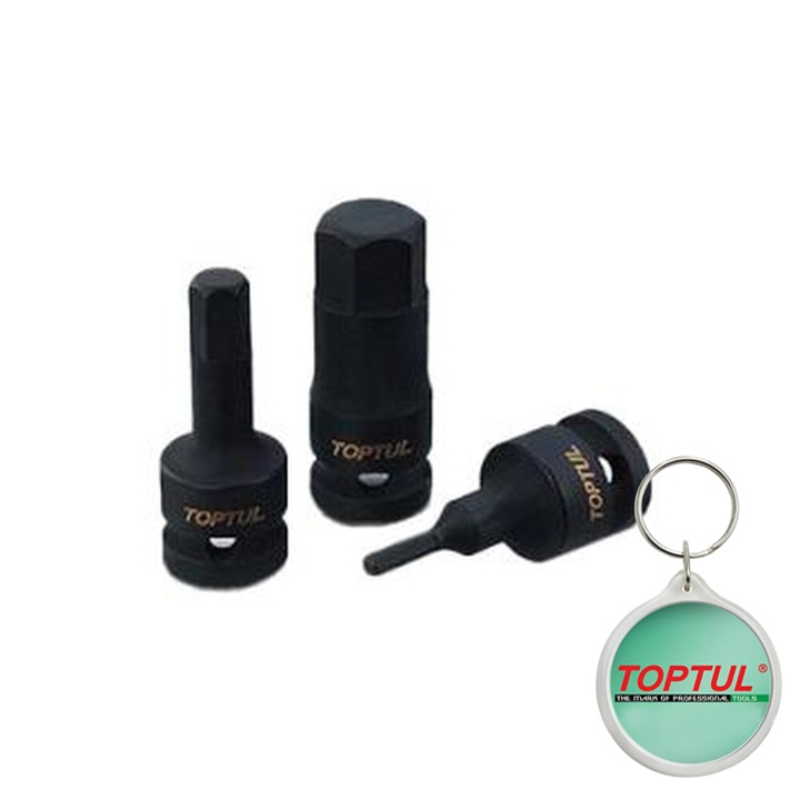 Tubulara impact 1/2" (12, 5 mm) (cheie), HEX, dimensiune HEX 4 mm, lungime 60 mm, Toptul, 1x Breloc