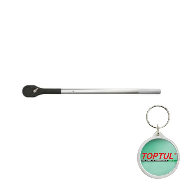 Miner cu clichet, 1 inch, profil patrat, numar dinti 24, lungime 800 mm, Toptul, 1x Breloc