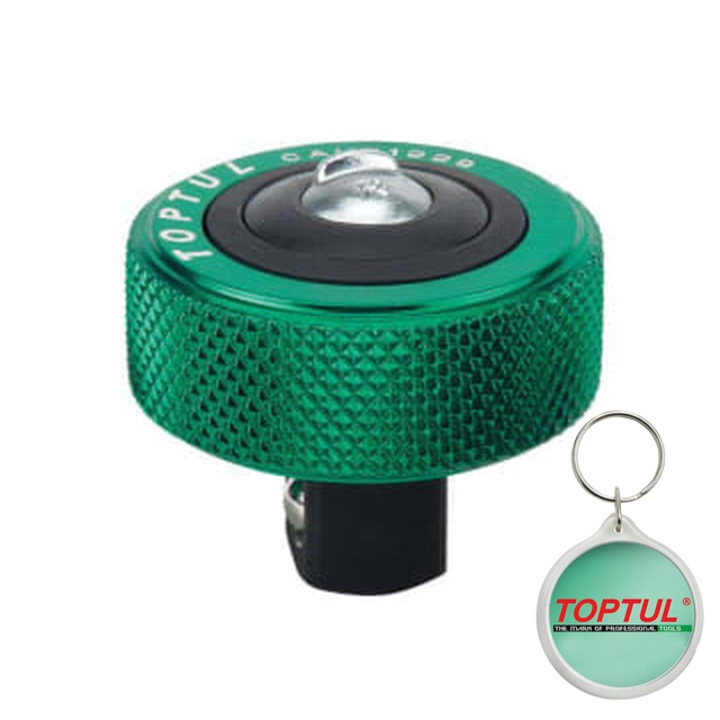 Miner cu clichet, 1/4 inch, profil patrat, numar dinti 52, tip de buzunar, Toptul, 1x Breloc