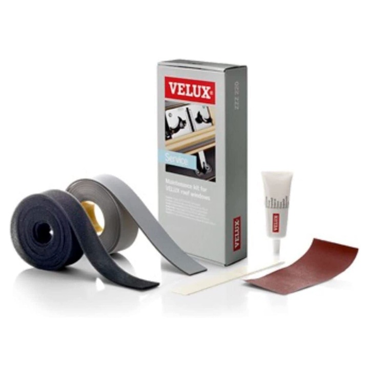 Velux vasalat karbantartó készlet, alkatrészek, tömítőszalag, kompatibilis Zzz 220 méretekkel, műanyag és fa vasalathoz