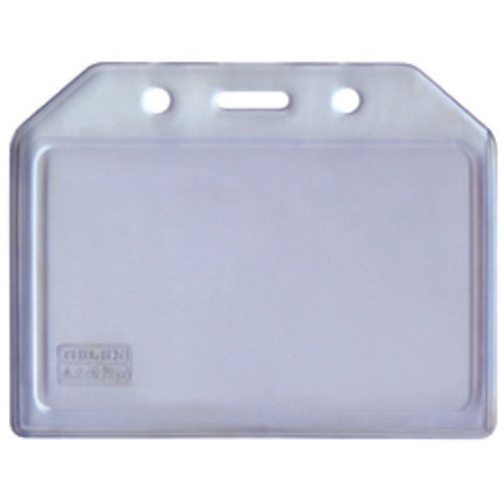 Rugalmas PVC zseb, azonosító kártyákhoz, 85 x 54 mm, vízszintes, 5 db/szett, Kejea - átlátszó