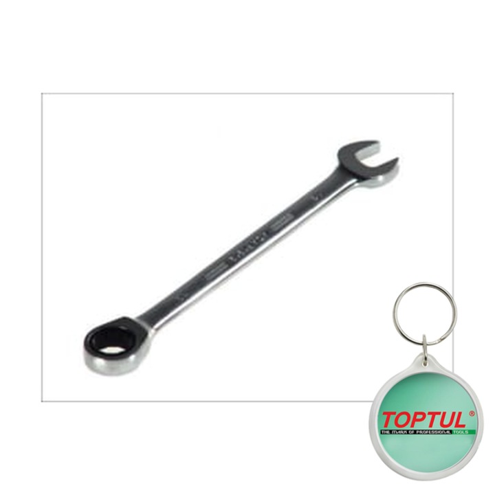 Cheie cleste combinat / clichet, 72 numar dinti, cu clichet, o singura fata, 12mm, lungime 171 mm, unghi 15° din otel cromat, Toptul, 1x Breloc