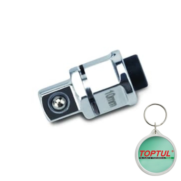 Adapentruor / Adapentruor/Reductie / Suport ( 1/2' x 10mm (HEX) 1/4", profil cu blocare cu bila / hex / patrat, lungime 16, 7 mm, pentru bare de extensie, Toptul, 1x Breloc