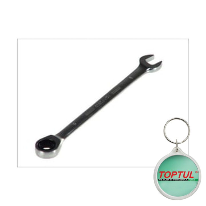 Cheie cleste combinat / clichet, 72 numar dinti, cu clichet, o singura fata, 9mm, lungime 149 mm, unghi 15° din otel cromat, Toptul, 1x Breloc