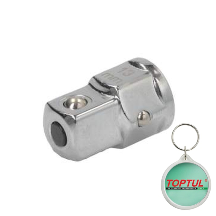 Adapentruor / Adapentruor/Reductie / Suport ( 3/8" x 13mm (HEX) 3/8", profil cu blocare cu bila / hex / patrat, lungime 21, 7 mm, pentru bare de extensie, Toptul, 1x Breloc