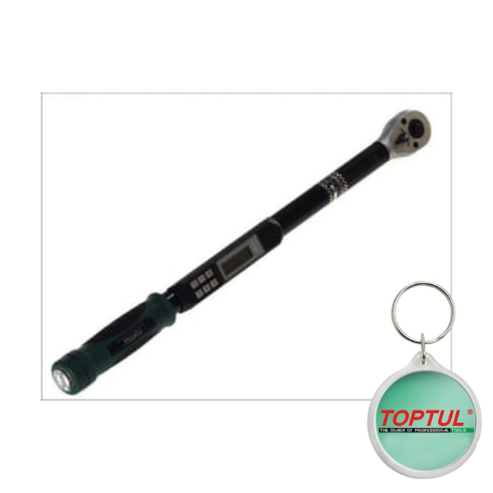 Cheie clichet / cuplu / digital 1/2", raza 20-200 Nm, lungime 55 cm, Toptul, 1x Breloc