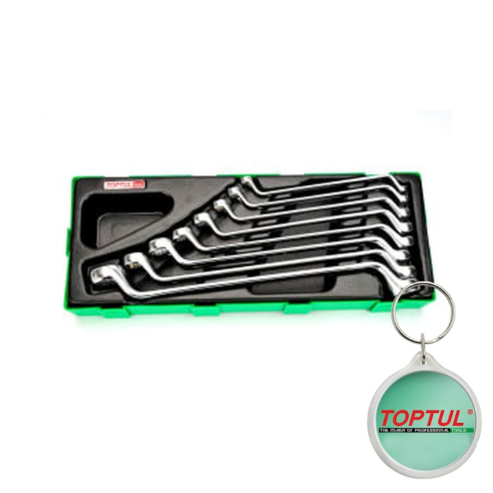 Raft carucior tip insert A1/ plastic, numar piese 8 szt., tip Cheie cu inel offset, dimensiune cartus 143x373mm, Toptul, 1x Breloc