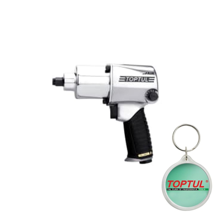 Cheie de impact, patrat exterior 1/2, 949 Nm, 6500 rev./min., eficienta 125 l/min., greutate 2, 8 kg, lungime cheie 191 mm, Toptul, 1x Breloc