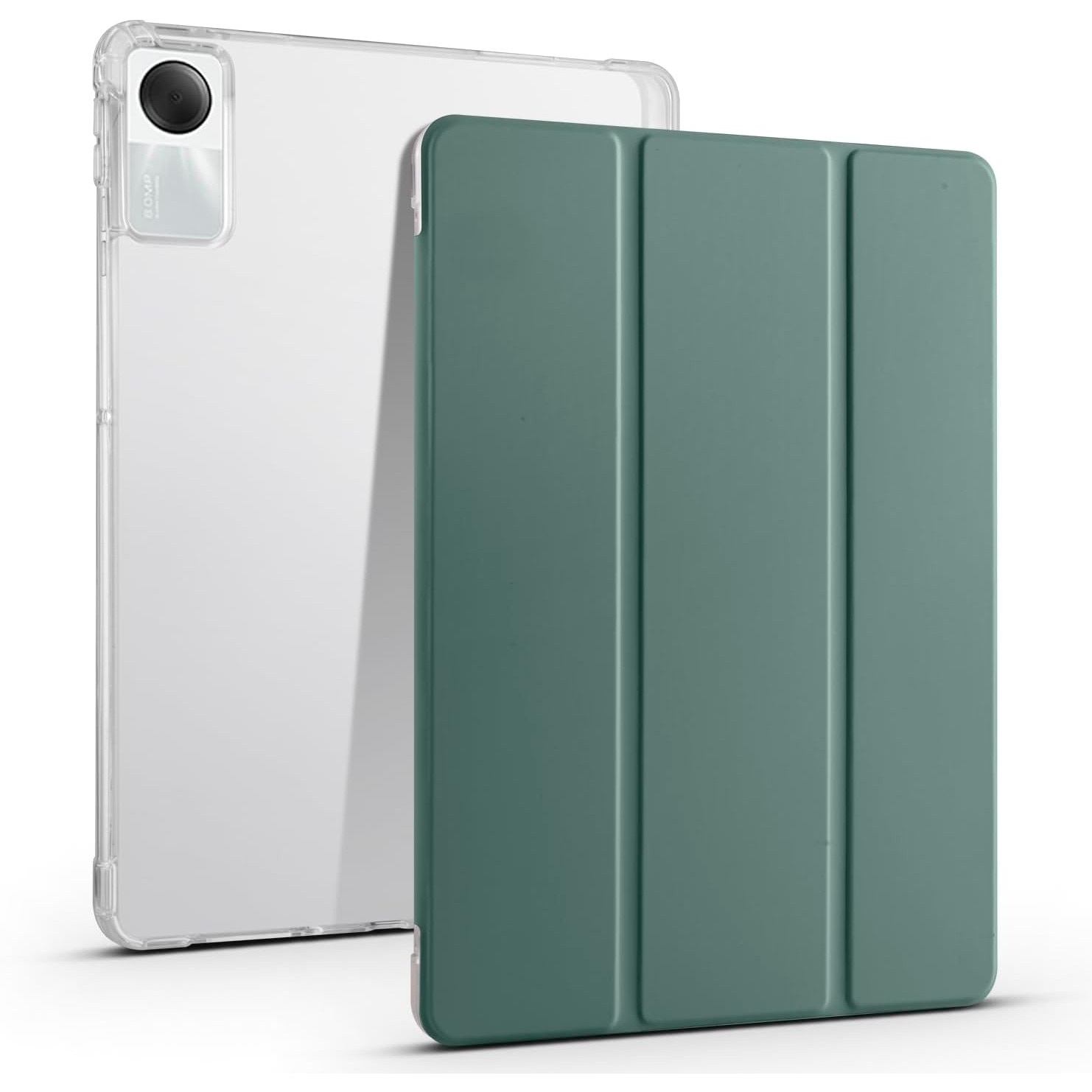 Husa Sigloo pentru tableta Honor Pad X9A, – Slim, Spate transparent, Suport Stylus, Tri-Fold Magnetic, Piele Ecologica, – Verde